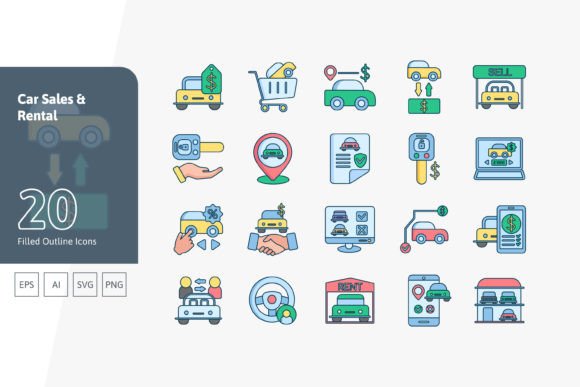 A Modern Toolkit: Car Sales and Rental Icon Collections
