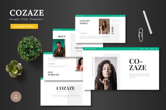 Cozaze Google Slide Template for Creative Design