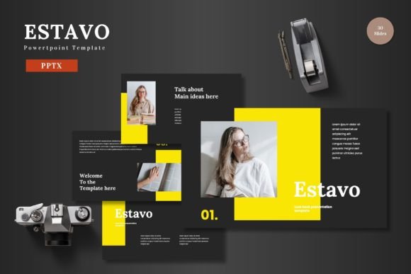 Estavo Powerpoint Template: Clean, Colorful, and Fully Editable