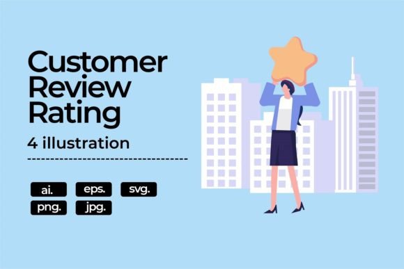 Integrating Customer Review Rating Flat Illustrations into Your Digital Strategy