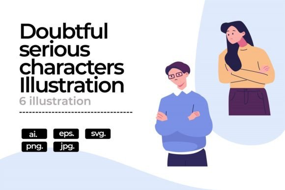 The Doubtful Serious Characters Pack: Illustrations for Modern Storytelling
