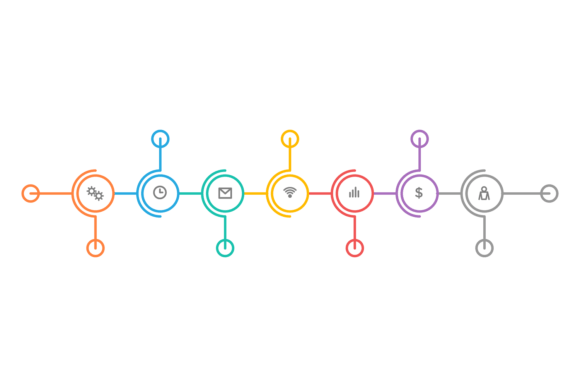 Translating Complexity into Clarity: How a Color Timeline Infographic Data Flow Chart Works